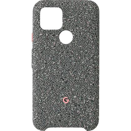 A render showing the official Fabric case for google Pixel 5 in grey color.