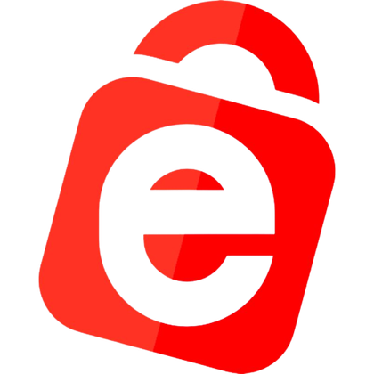 A render showing the logo on iDrive in red color.
