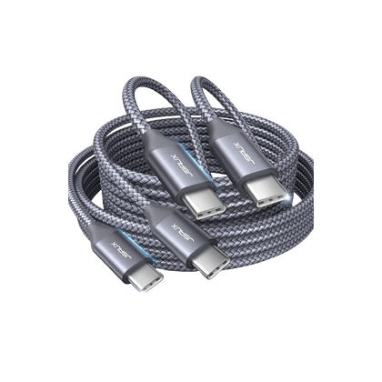 Jsaux USB-C to USB-C cable on transparent background.
