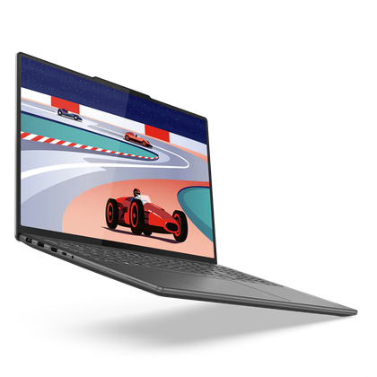 Angled front view of the Lenovo Slim Pro 9i facing right
