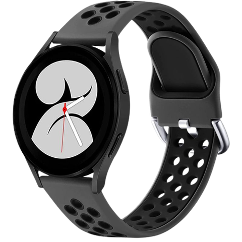 A render of the Lerobo sport band for Galaxy Watch 4 in gray color.