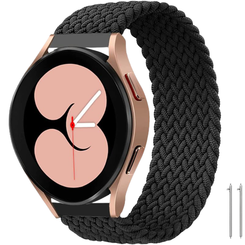 A render of the Minggo solo loop band for Galaxy Watch 4 in black color.