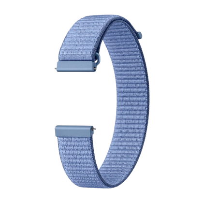 A render of the Samsung Galaxy Watch 4 Fabric band in blue color.