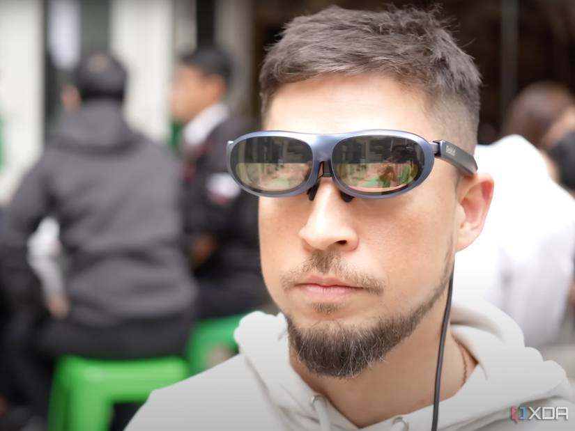 My friend wearing the Rokid Max. 