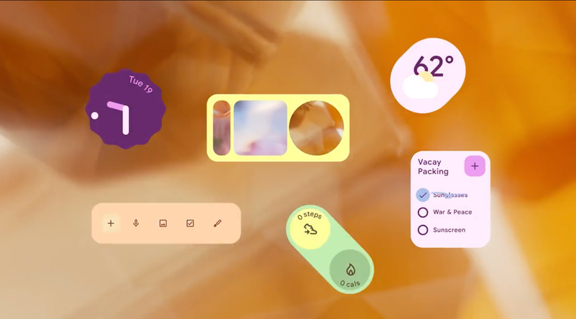 recent advert showing bolder colors not currently found on Android 13