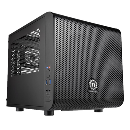 The Thermaltake Core V1 Extreme mini-ITX chassis.