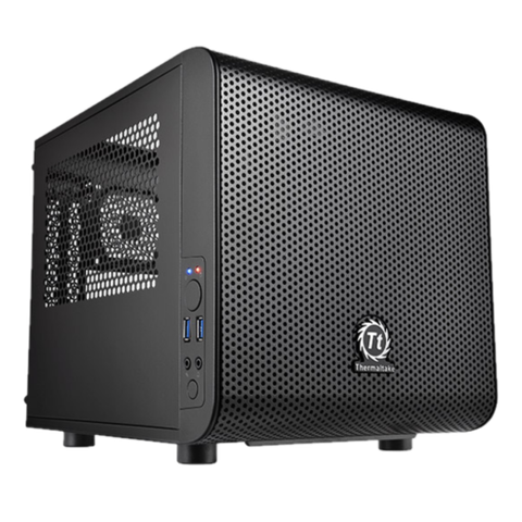 The Thermaltake Core V1 Extreme mini-ITX chassis.