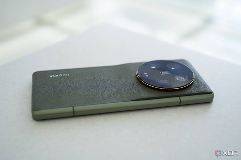 The Xiaomi 13 Ultra laying face down on a table