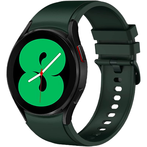 A render showing the Yeejok silicone band for galaxy Watch 5 in green color.