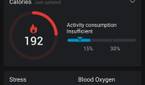 Zepp companion app screenshot of the some health metrics