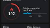 Zepp companion app screenshot of the some health metrics