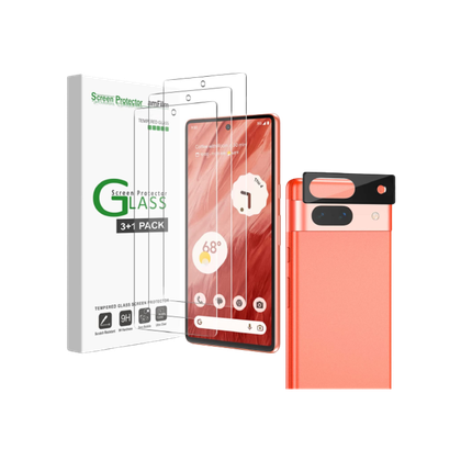 amFilm Tempered Glass for Pixel 7a on transparent background.
