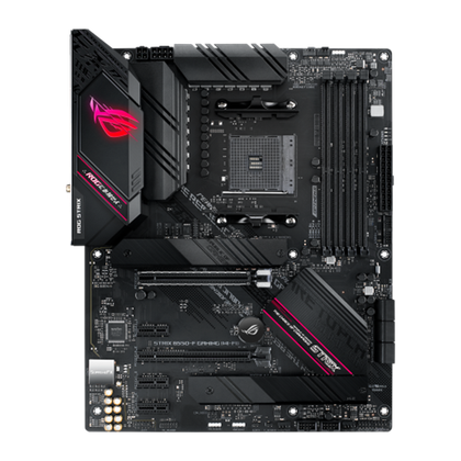 Asus ROG Strix B550-F motherboard front profile render
