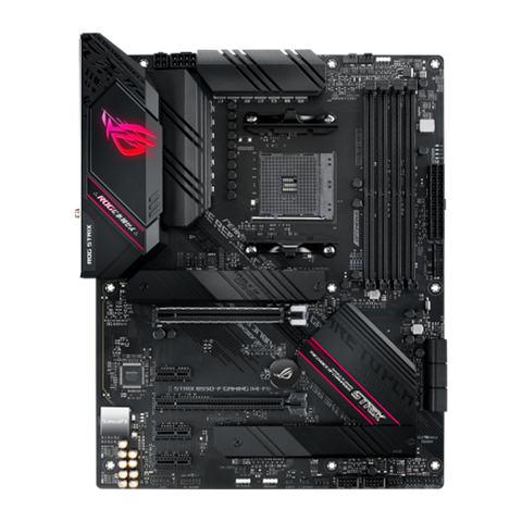 Asus ROG Strix B550-F motherboard front profile render