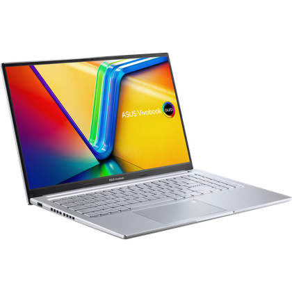 Angled front view of the Asus Vivobook 15 OLED facing right