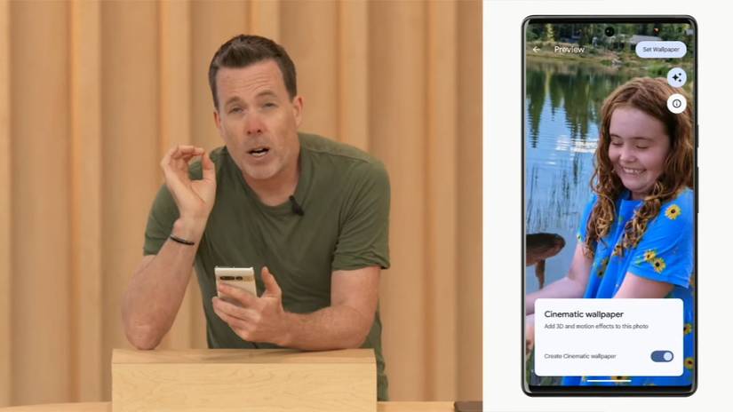 Android Cinematic wallpaper demo at Google IO.