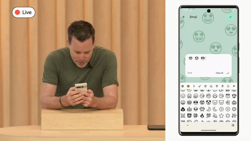 Emoji wallpaper demo in Android at Google IO.