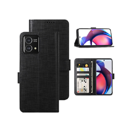 Foluu Leather Folio for Moto G Stylus 2023 on transparent background.