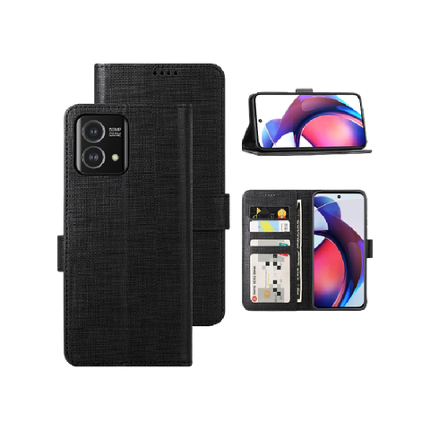 Foluu Leather Folio for Moto G Stylus 2023 on transparent background.