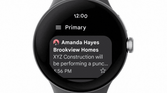 GIF showing Gmail for Wear OS on a Pixel Watch.