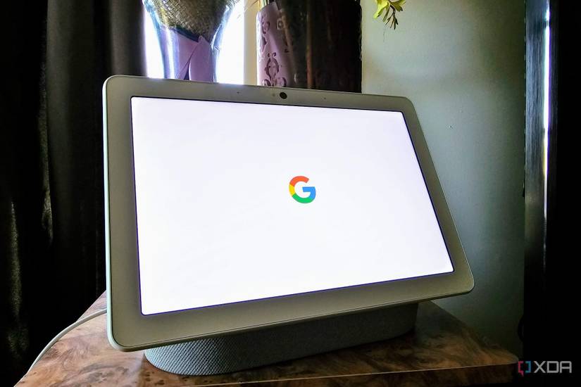 Google Nest Hub Max with Google logo