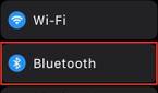 Apple Watch Bluetooth settings highlighted