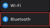 Apple Watch Bluetooth settings highlighted