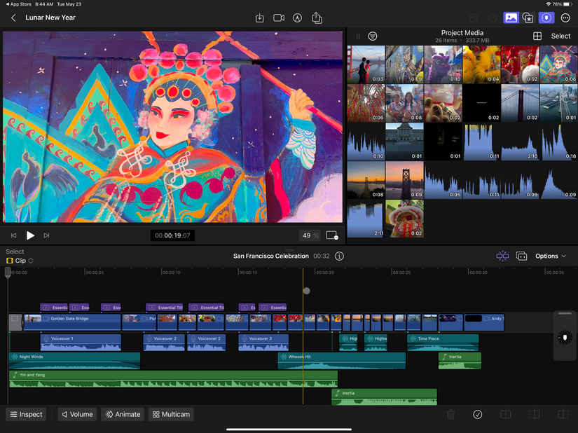 Final Cut Pro for iPad screenshot