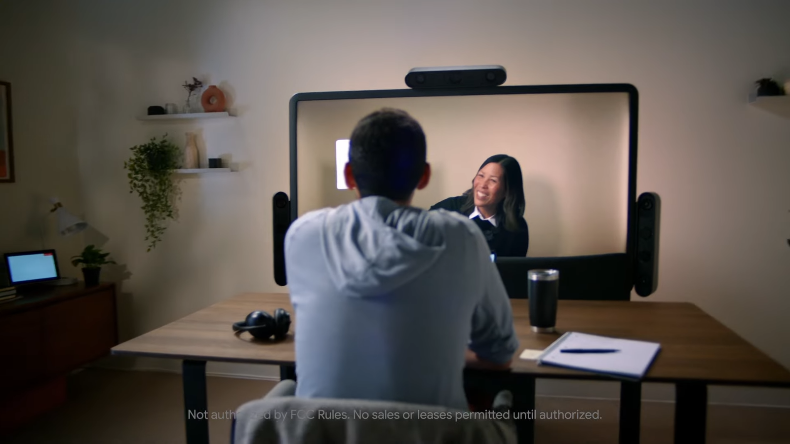 Project Starline Prototype by Google with people communicating with each other on screen
