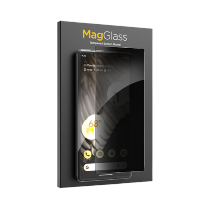 Magglass Privacy Glass for Pixel 7a on transparent background.