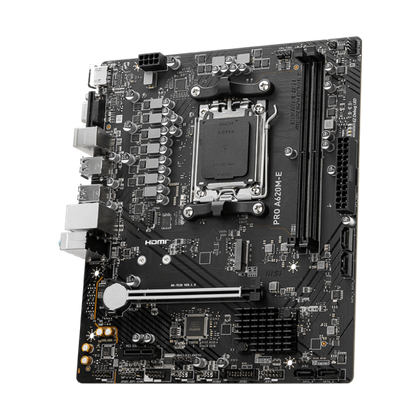 The MSI Pro A620M-E motherboard.