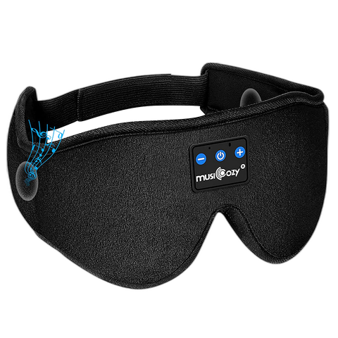 The Musicozy Sleep Mask Headphones in black.