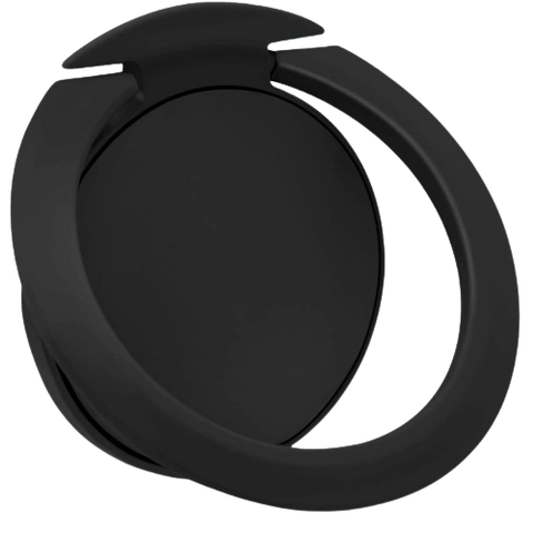 A render of the Naiadiy kickstand ring holder in black color.