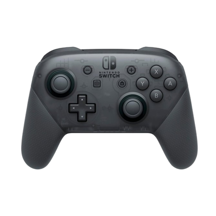 Black Nintendo Switch Pro controller, front view