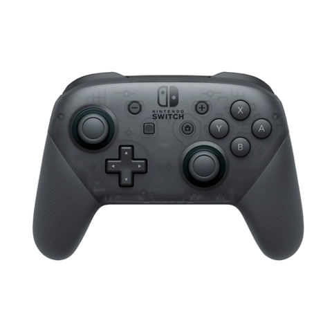 Black Nintendo Switch Pro controller, front view