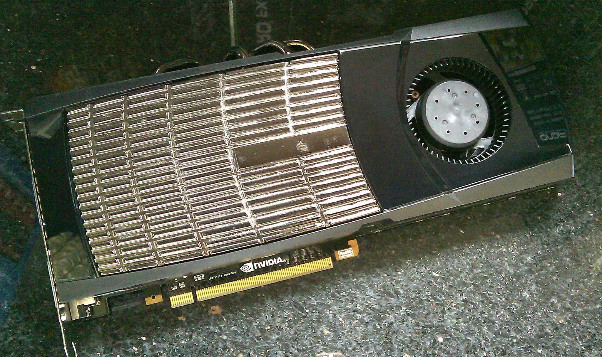 An old NVIDIA GeForce GTX 480 graphics card