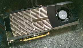 An old NVIDIA GeForce GTX 480 graphics card