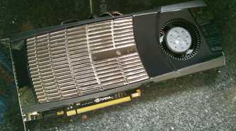 An old NVIDIA GeForce GTX 480 graphics card