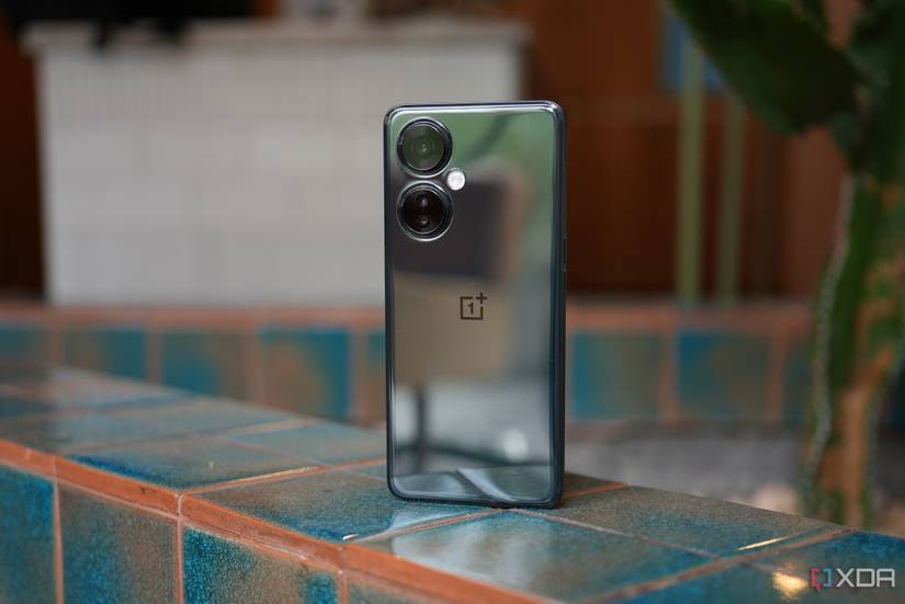OnePlus Nord N30 standing upright. 