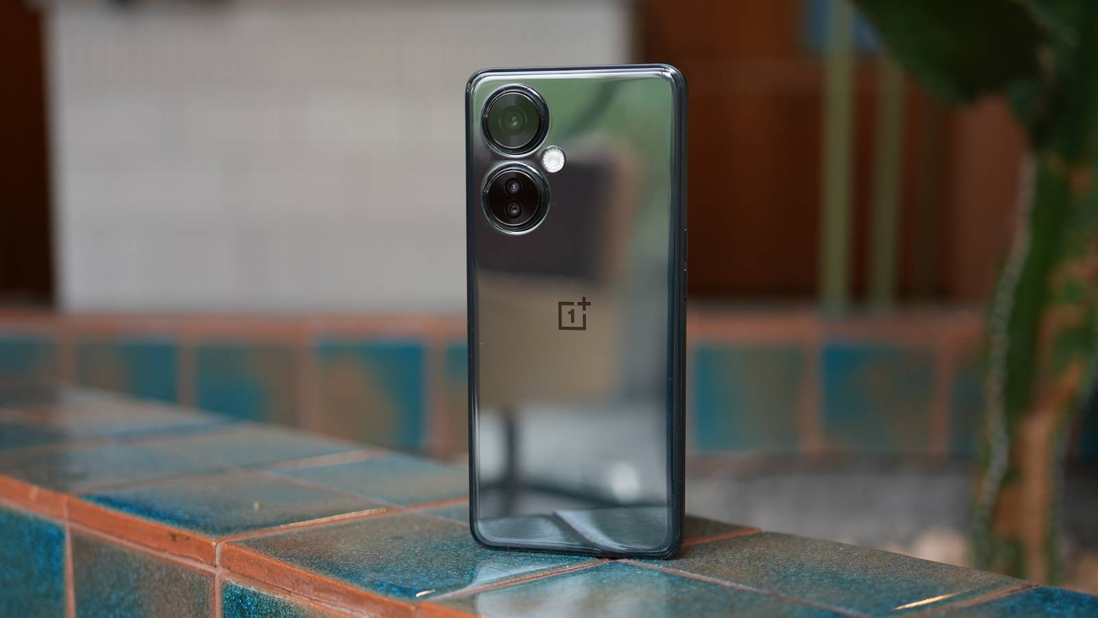 OnePlus Nord N30 standing upright. 