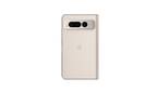 Porcelain Google Pixel Fold closed showing back panel on white background.