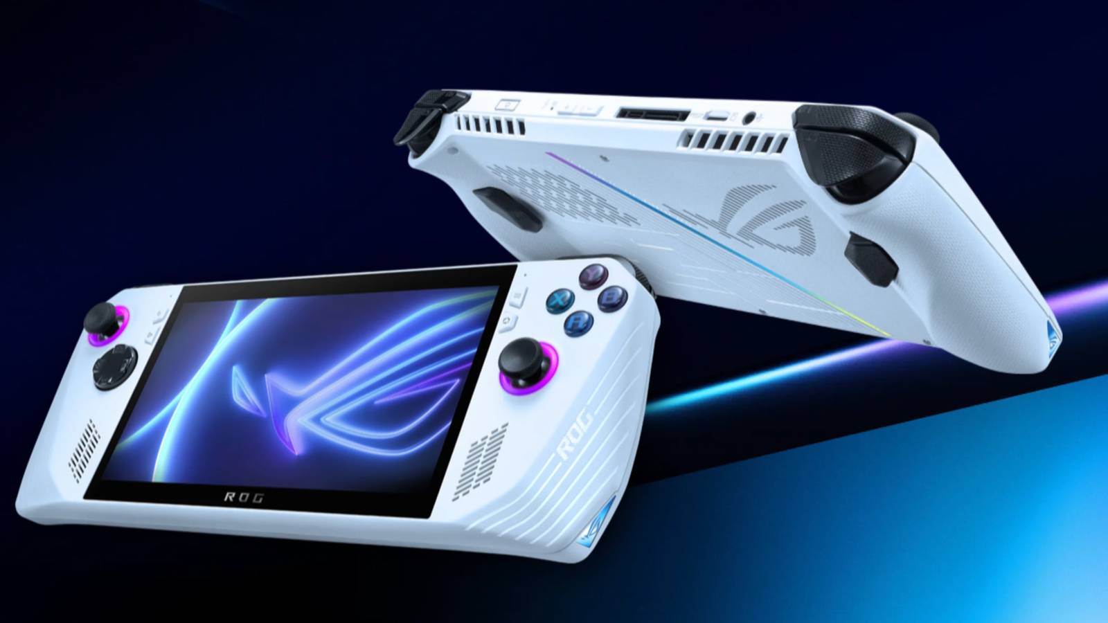 The Asus ROG Ally gaming handheld.