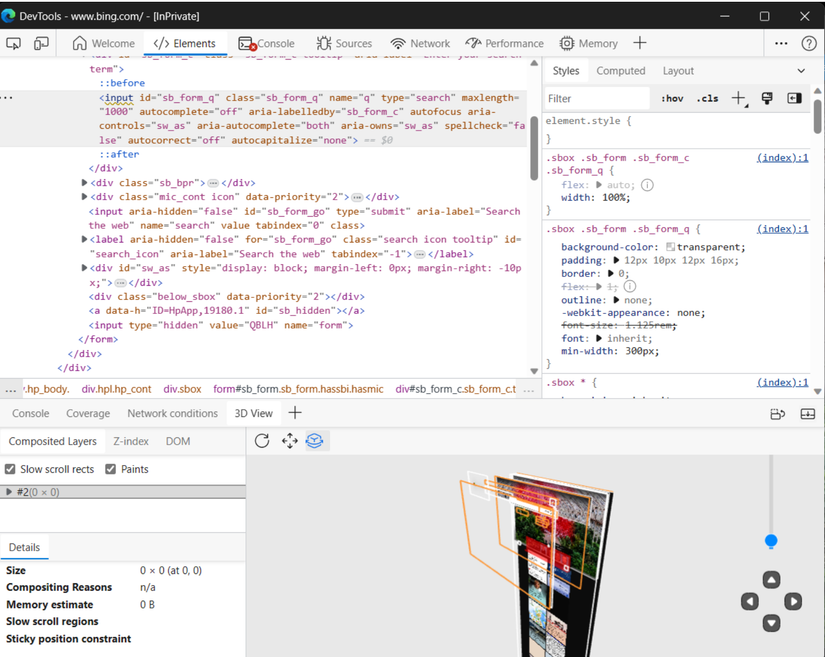 Developer features in Edge