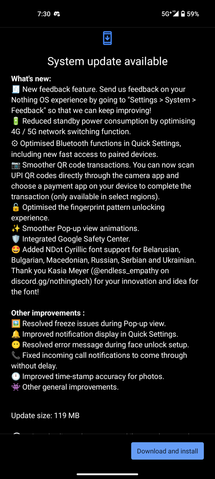 Nothing Phone Issue Nothing Phone 1 update delivers new features, system improvements, and ...