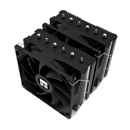 The Thermalright Peerless Assassin 120 SE CPU cooler, top angled view