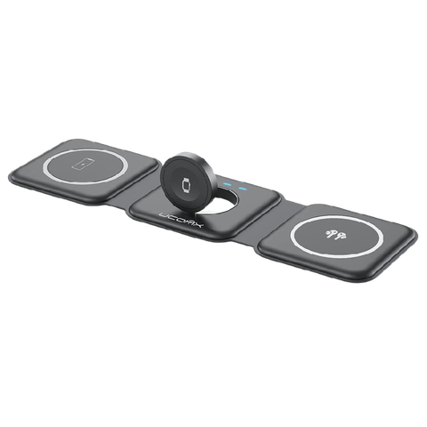 Ucomx 3-in-1 wireless charger on transparent background.