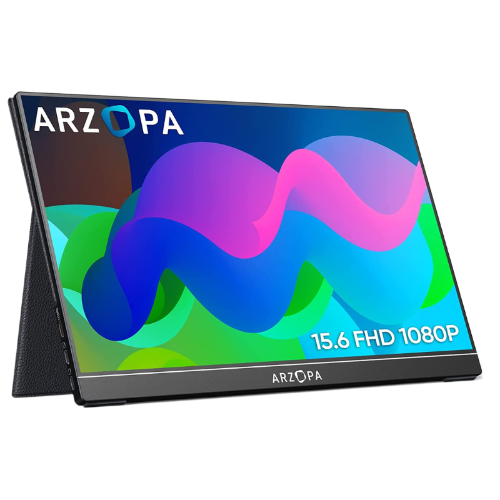 Portable Monitor, Arzopa 15.6'' 1080P FHD Laptop Monitor USB C