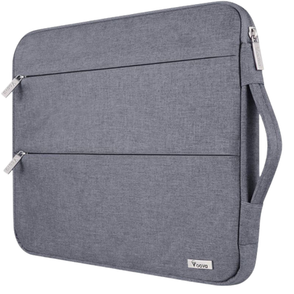 A render of the Voova tablet cover bag in grey color.