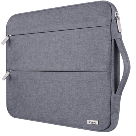 A render of the Voova tablet cover bag in grey color.
