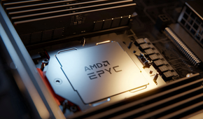 A render of an AMD Epyc 4th Generation chip.